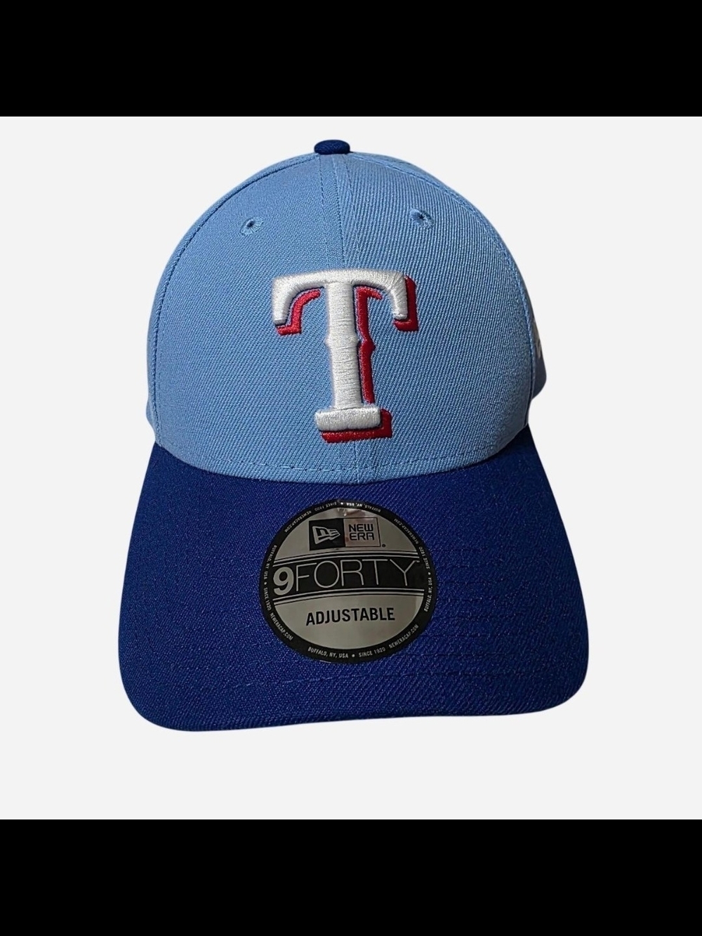 NEW Texas Rangers MLB New Era 9Forty Adjustable Hat Powdered Blue/Royal